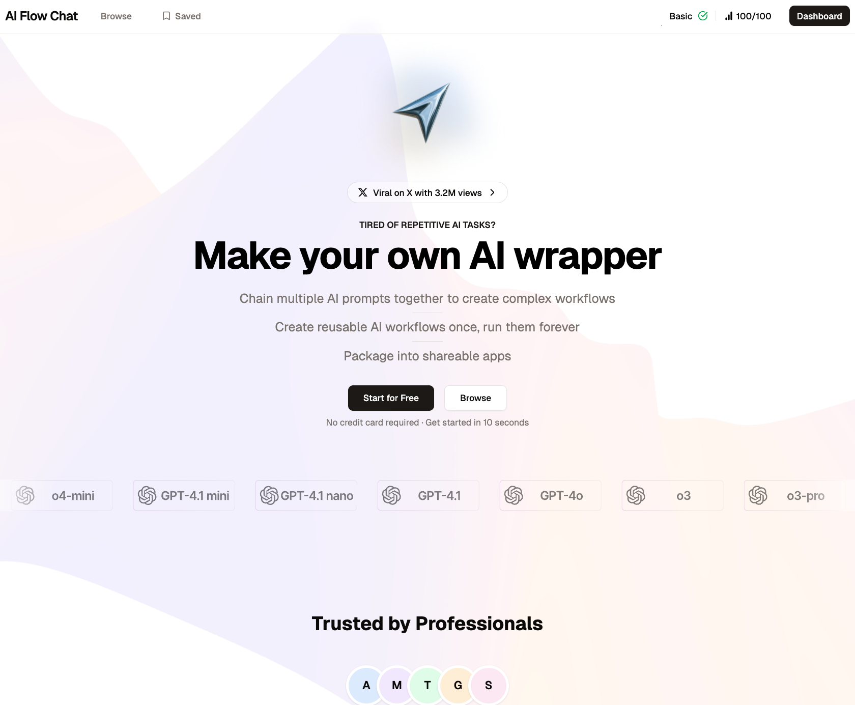 Screenshot of AI Flow Chat - Create AI Workflow Automation