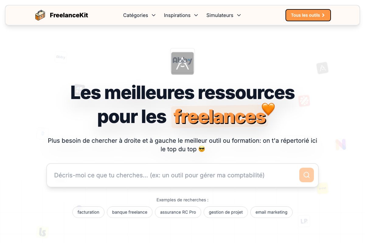 Screenshot of FreelanceKit | Répertoire des meilleures ressources pour freelances